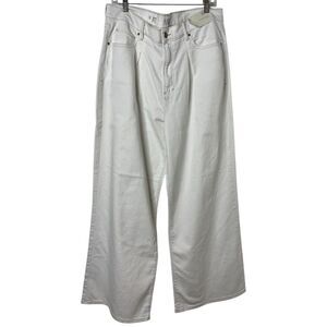 A New Approach High Rise Wide Leg White Jean Pants Size 16 Plus NWT- defected